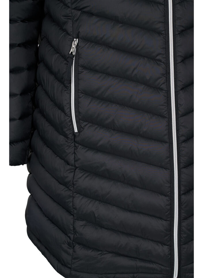 Veste l&eacute;g&egrave;re avec des poches et une capuche d&eacute;tachable, Noir, Packshot image number 3