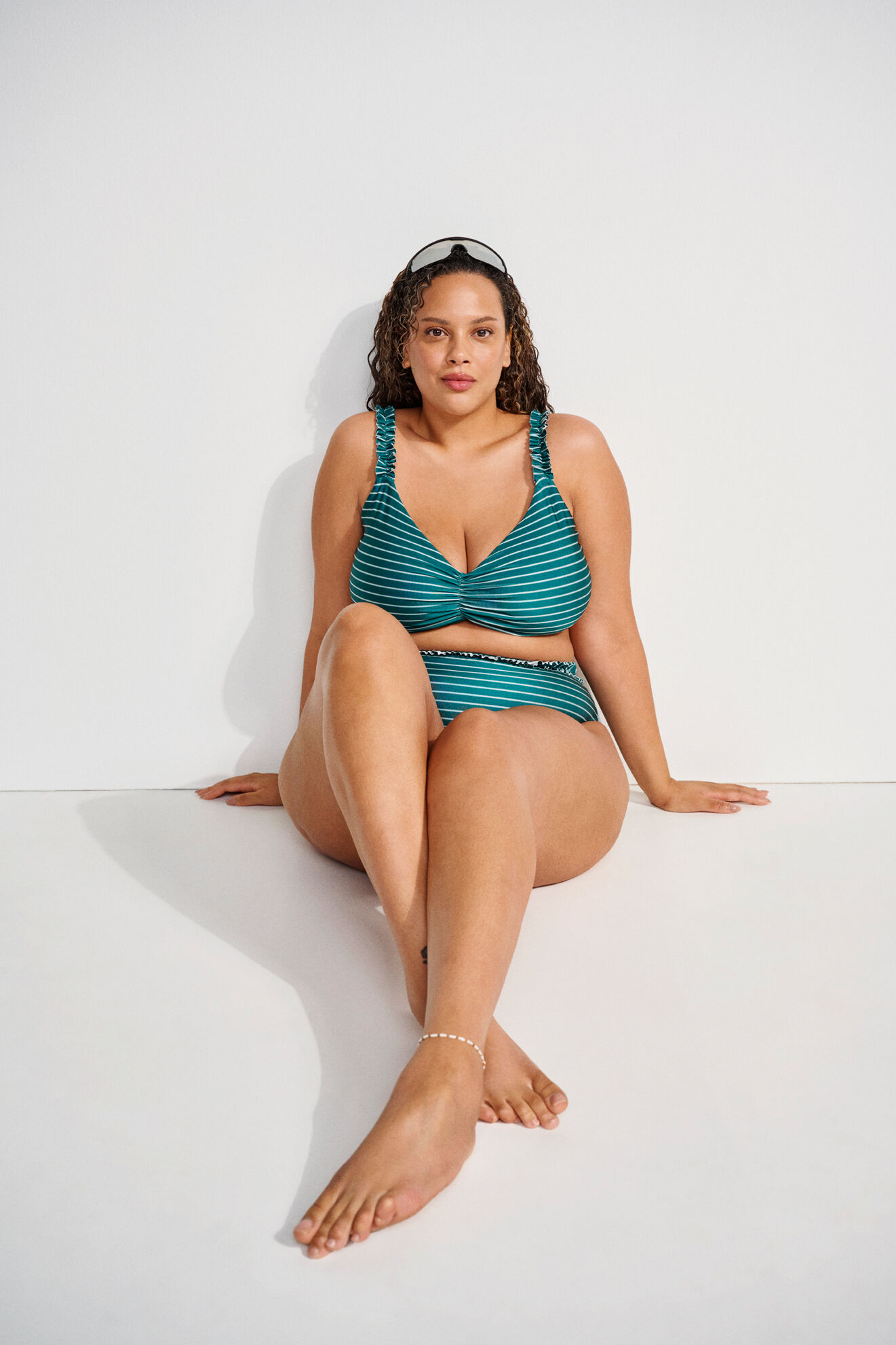 Zizzi Gestreifter Bikini, , Model