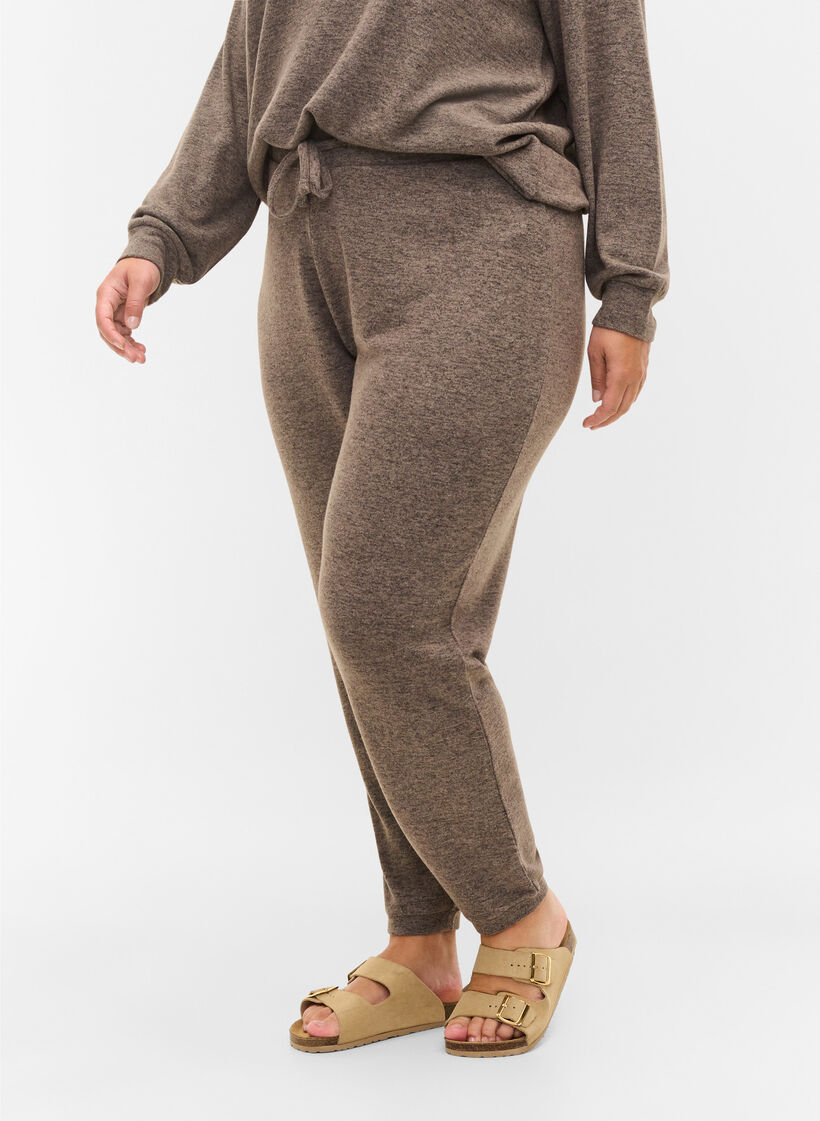 Pantalon ample en viscose mélangée, Falcon Melange, Model image number 2
