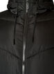 Langer Puffermantel mit Kapuze und Taschen, Schwarz, Packshot image number 2