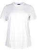 T-shirt basique en coton &agrave; col rond, Blanc, Packshot image number 0