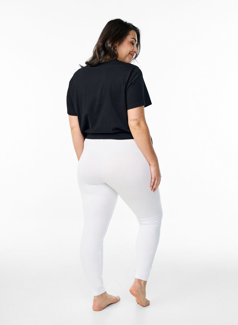 Legging Basic grande longueur, Blanc, Model image number 2