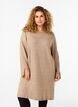 Strickkleid mit Rundhalsausschnitt und Schlitz, Desert Taupe Mel., Model image number 0
