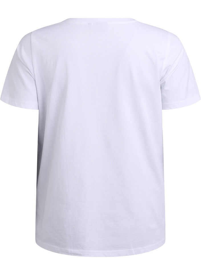 T-Shirt mit Leopardenmuster, Bright White w. Leo, Packshot image number 1