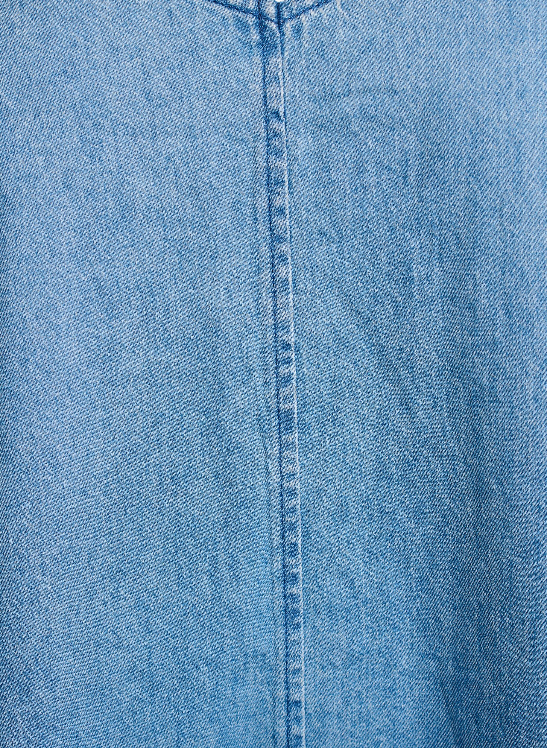 Zizzi Jeans-Latzkleid mit V-Ausschnitt, Blau, Packshot image number 2