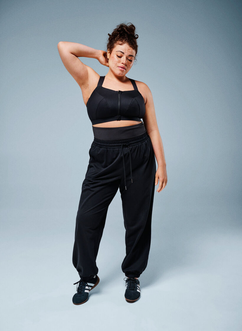 Sweatpants mit breitem Bund, Schwarz, Image image number 0