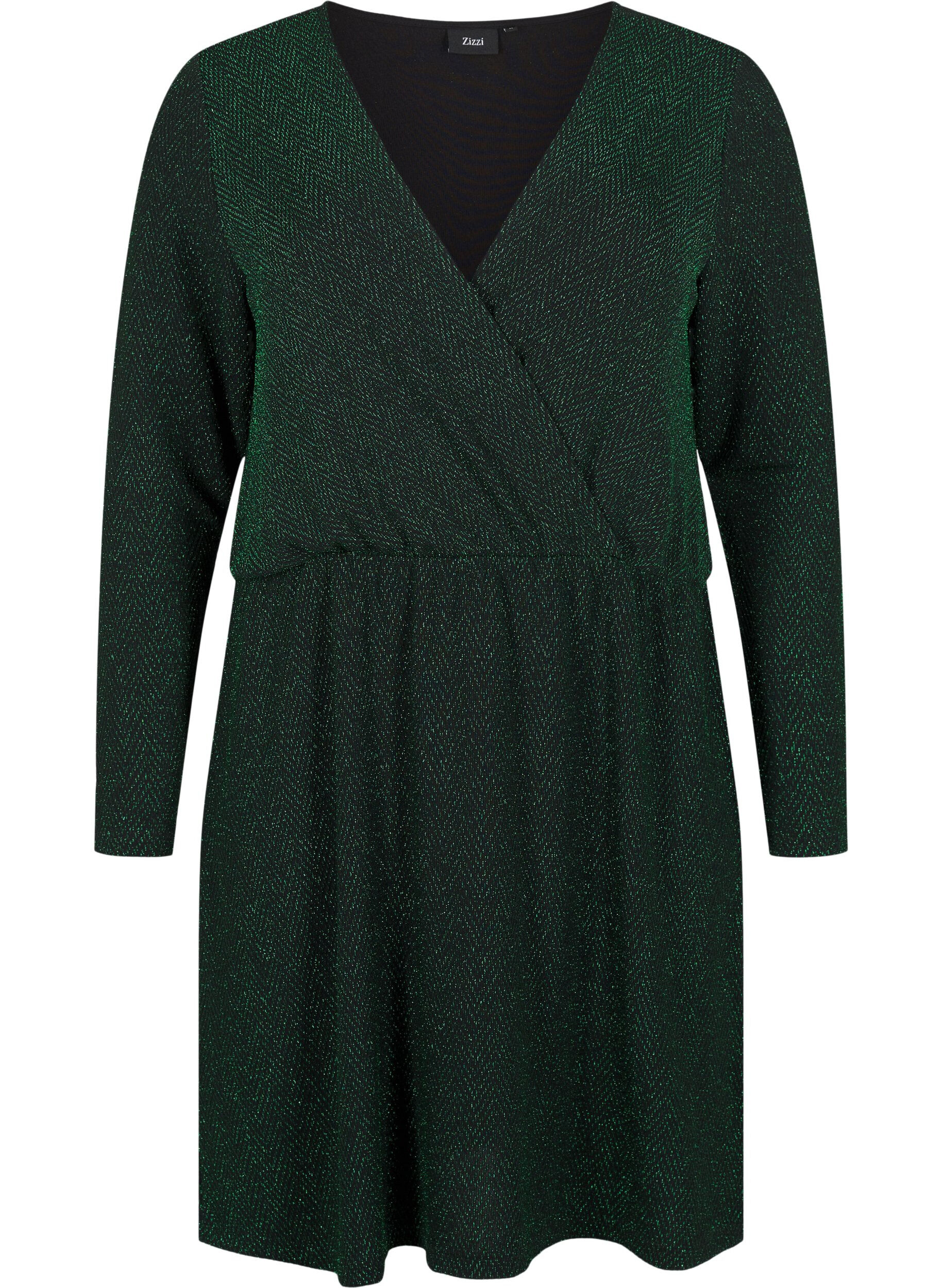 Zizzi Glitzerkleid mit Zickzackmuster, Scarab ZigZagShimmer, Packshot image number 0