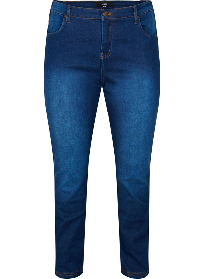 Schmale Passform Emily Jeans mit normaler Taille, Blau, Packshot image number 0