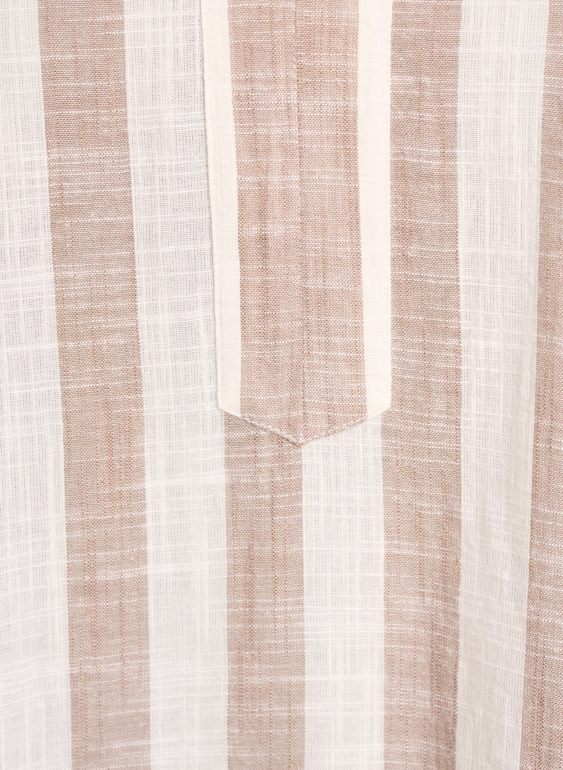 ZizziTunique en coton avec un col en V, Beige, Packshot image number 2