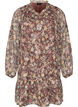 Robe en mousseline &agrave; imprim&eacute; floral et volants &eacute;tag&eacute;s, Marron, Packshot image number 0