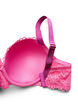 Soutien-gorge avec dentelle et bonnets coqu&eacute;s, Rose, Packshot image number 3