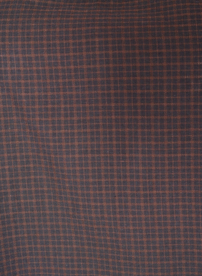 Robe courte &agrave; carreaux avec ourlet &agrave; volants, Marron, Packshot image number 2