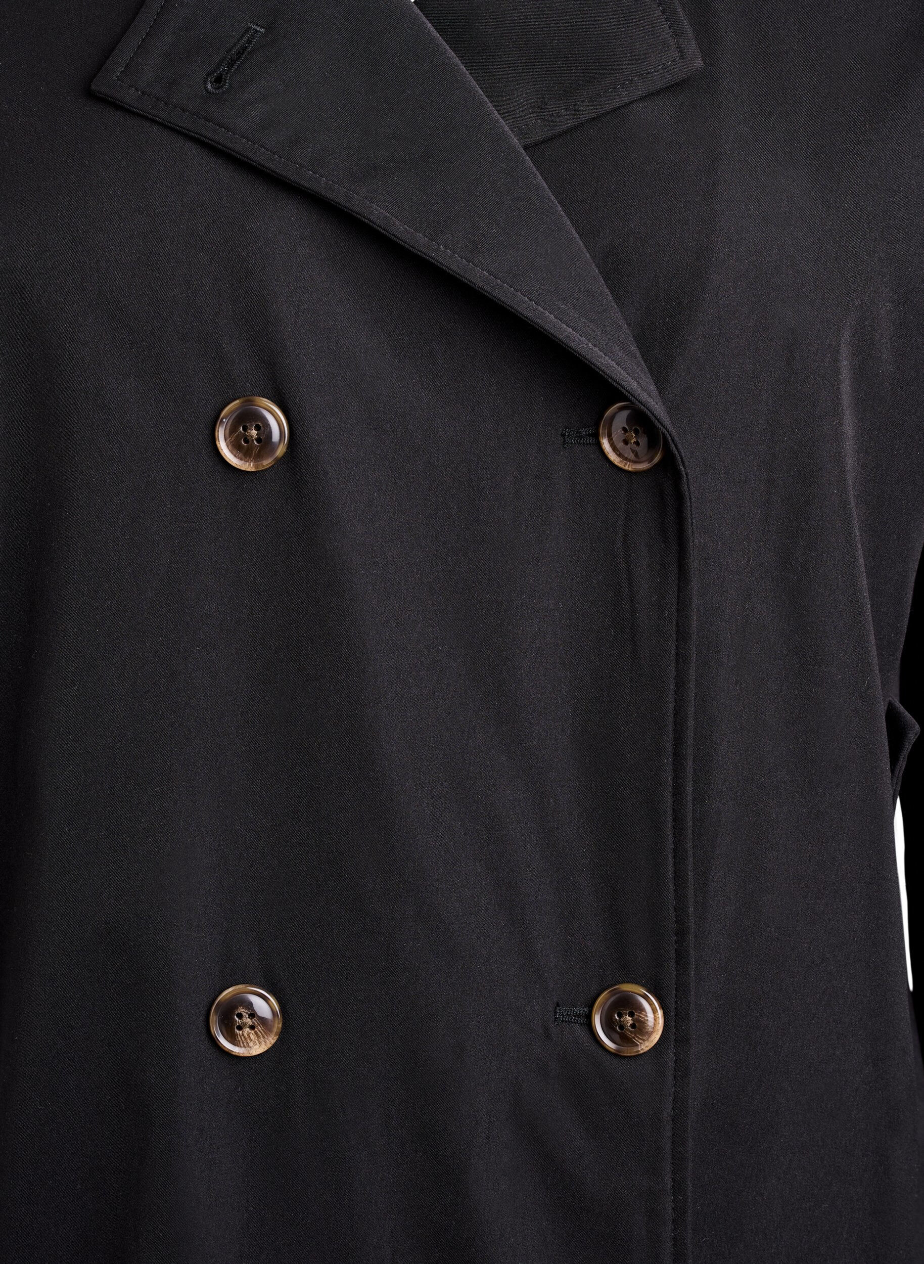 Zizzi Trench court avec poches, Noir, Packshot image number 2