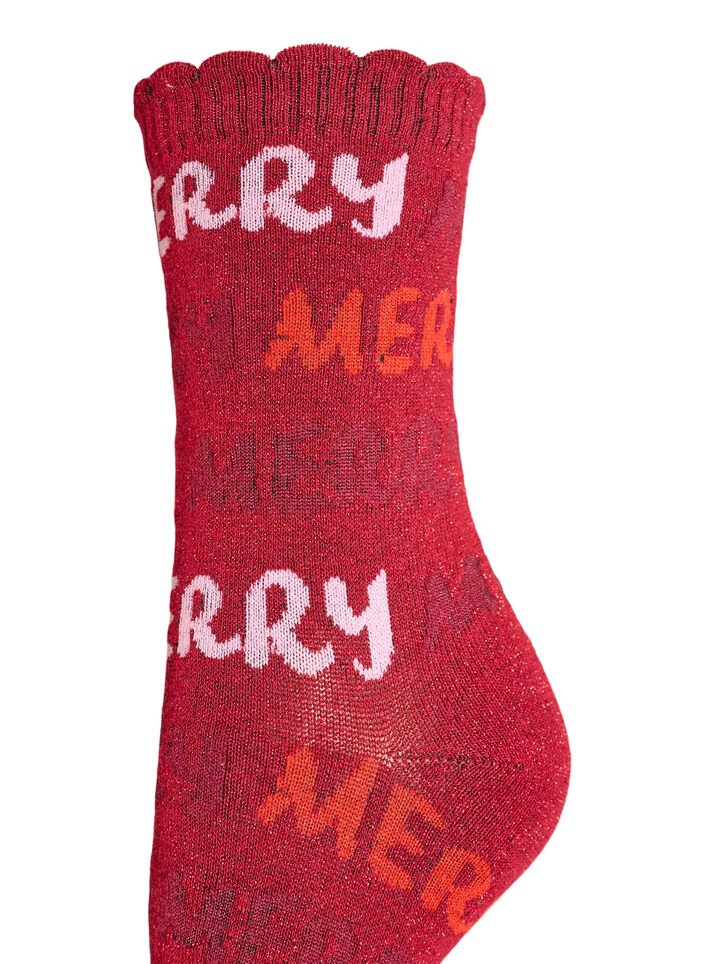 2er-Pack Weihnachtssocken, Rot, Packshot image number 3