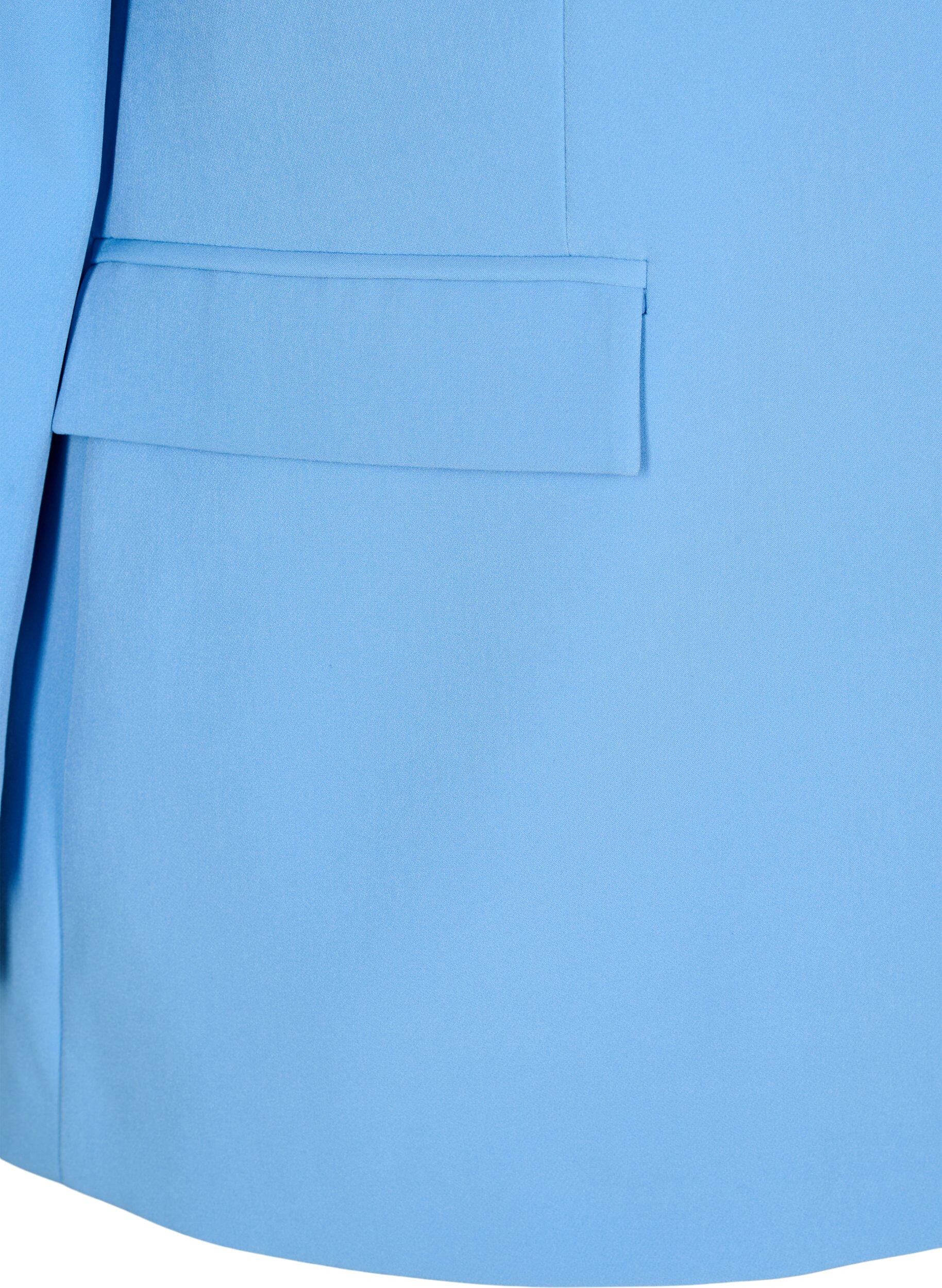 Zizzi Klassischer Blazer mit Knopfverschluss, Blau, Packshot image number 3