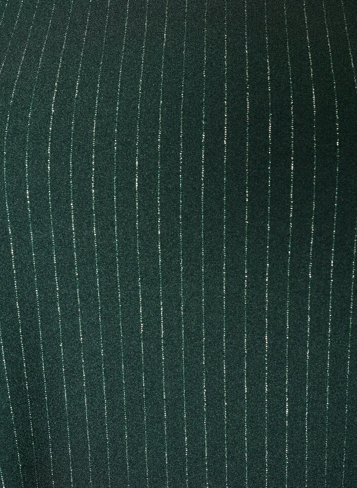 Robe courte coupe &eacute;vas&eacute;e avec des rayures paillet&eacute;es, Vert fonc&eacute;, Packshot image number 2