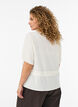 Bluse mit Struktur und Taillenbindung, Vanille, Model image number 2