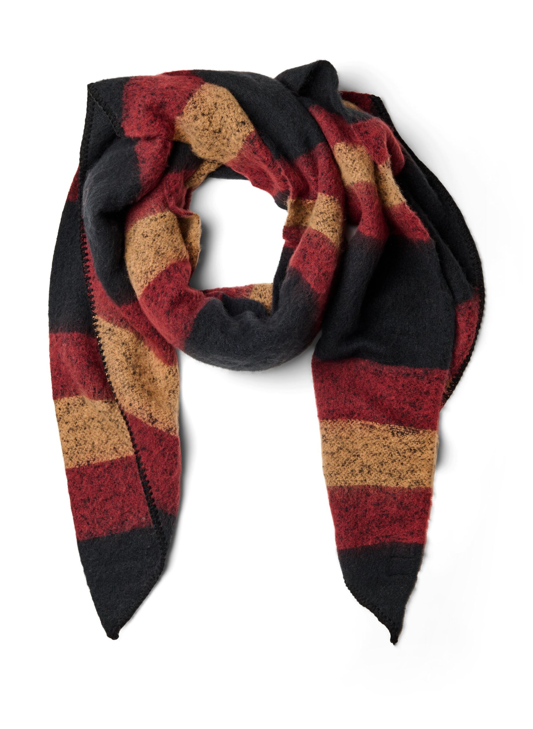 Zizzi &Eacute;charpe douce &agrave; motif aux couleurs chaudes, Bordeaux, Packshot image number 0