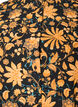 Gebl&uuml;mtes Kleid aus Baumwolle mit R&uuml;schendetails und lockerer A-Linien-Form, Orange, Packshot image number 2