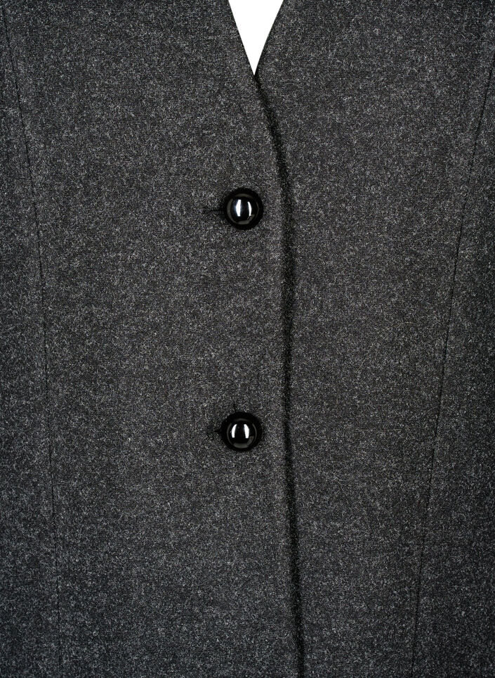 Taillierter Blazer, Dark Grey Melange, Packshot image number 2