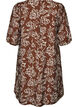 Kurzes A-Linien-Kleid mit V-Ausschnitt, Braun, Packshot image number 1