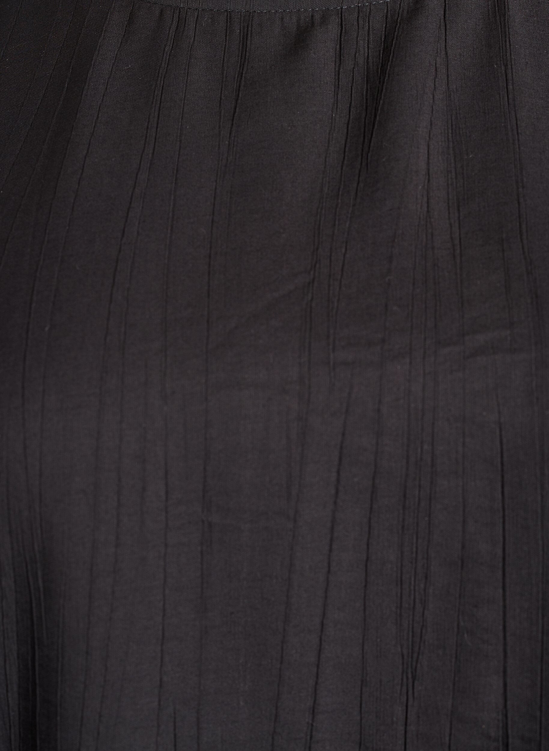 Zizzi Viskosebluse mit 3/4-&Auml;rmeln und Balloneffekt, Schwarz, Packshot image number 2