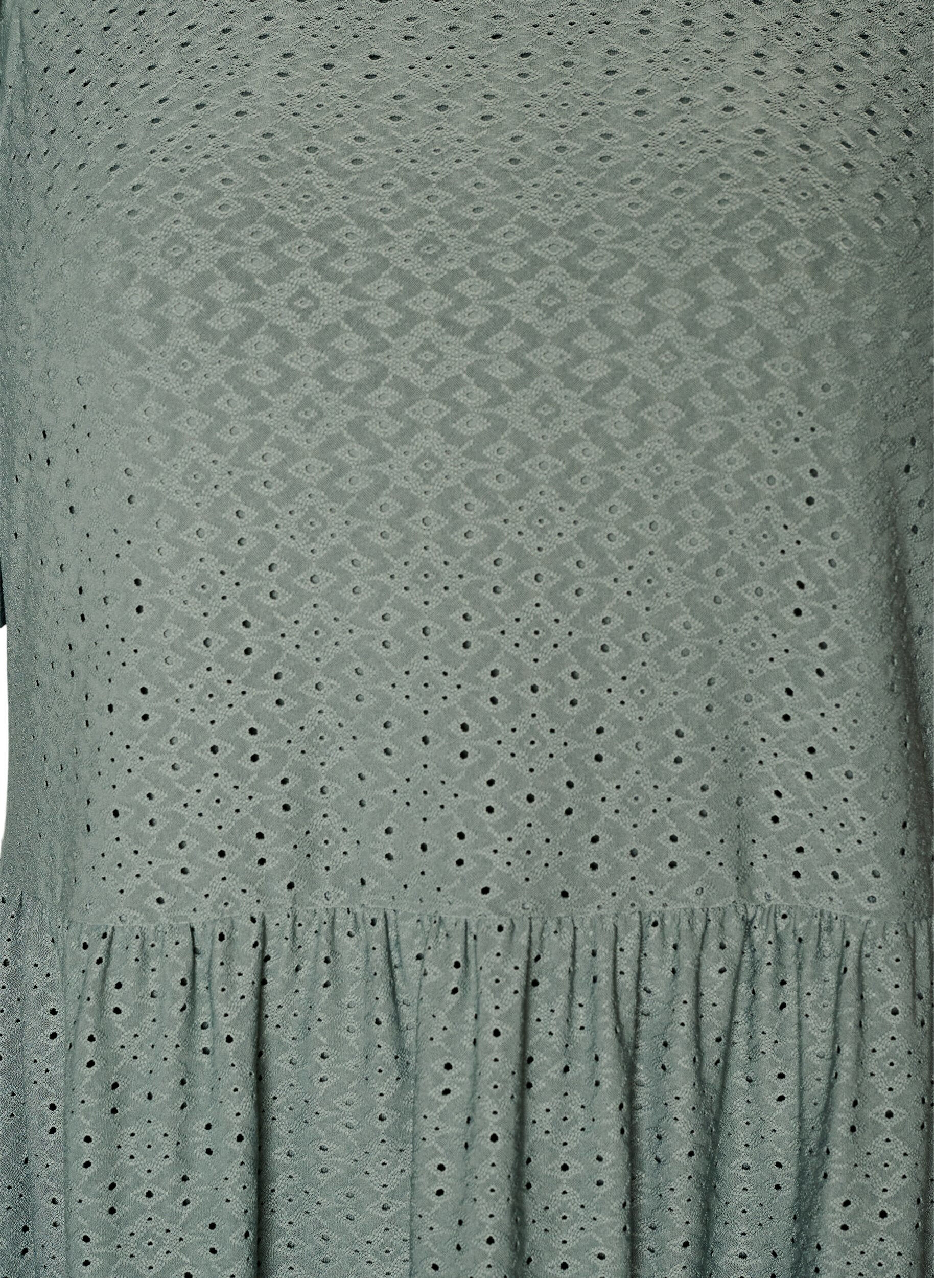 ZizziKurzes Kleid mit Spitzenmuster und Lagenrock, Gr&uuml;n, Packshot image number 2