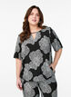 Bluse mit Druck, Schwarz, Model image number 0