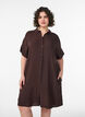 Chemise longue ample en viscose, Marron, Model image number 0