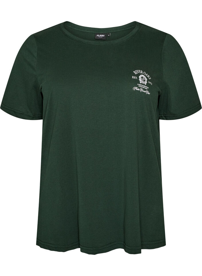 T-Shirt mit Print, Gr&uuml;n, Packshot image number 0