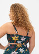 Soutien-gorge de bikini &agrave; fleurs avec d&eacute;tails &agrave; volants, Vert, Model image number 1