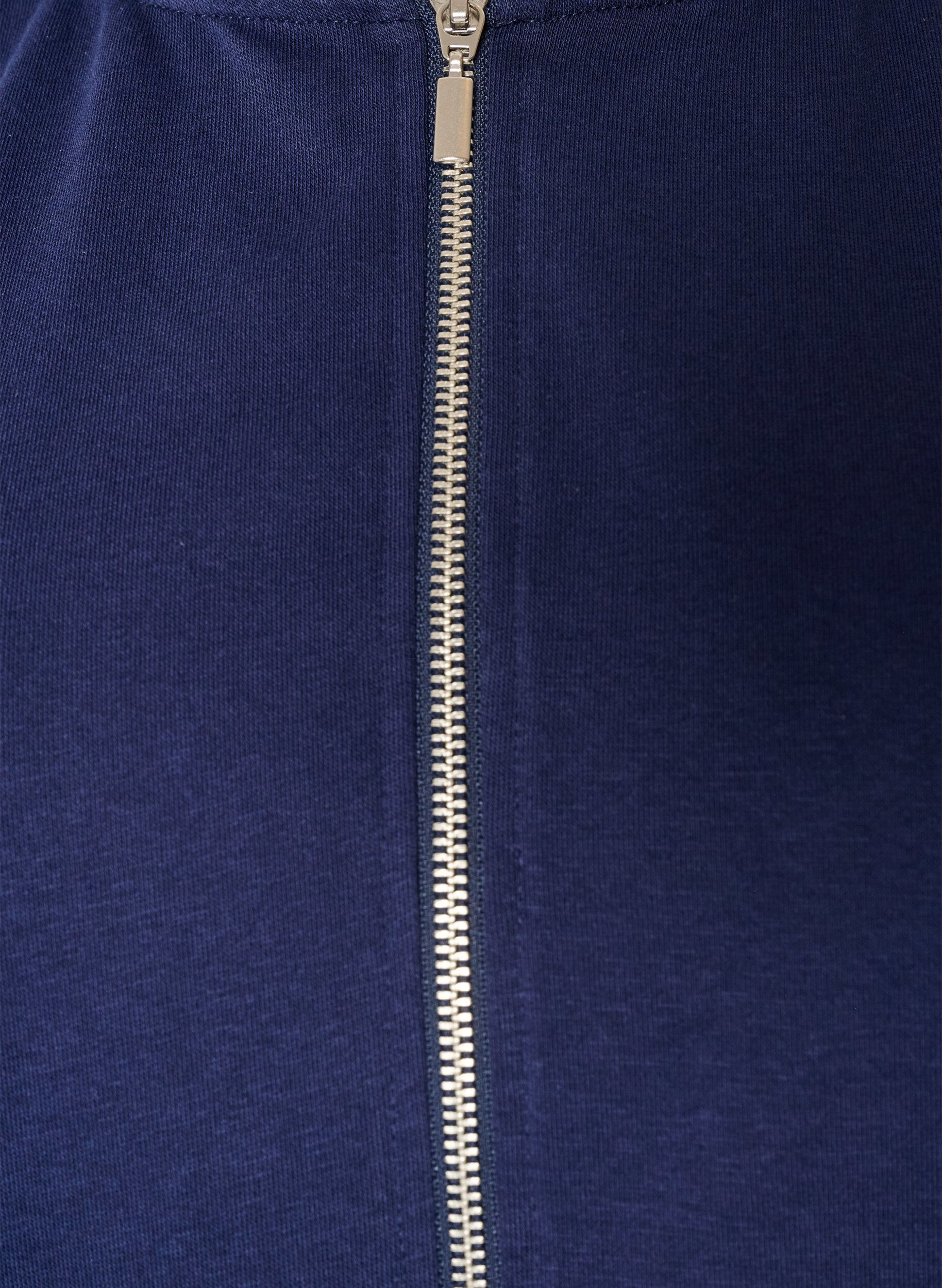 ZizziSweat-Cardigan mit Kapuze und Taschen, Blau, Packshot image number 2