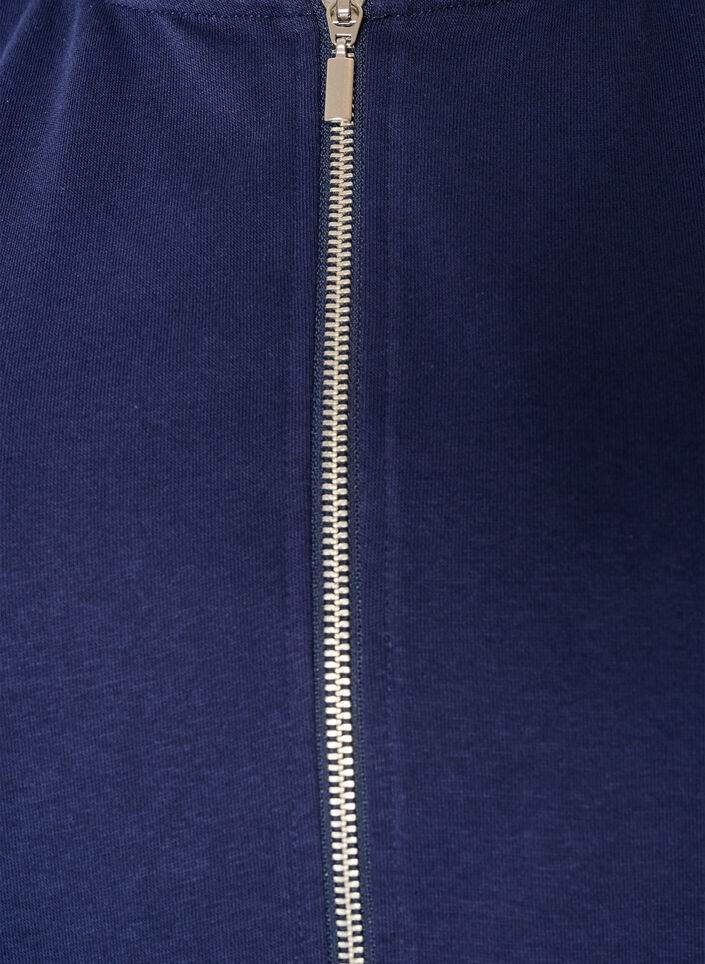 Sweat-Cardigan mit Kapuze und Taschen, Blau, Packshot image number 2