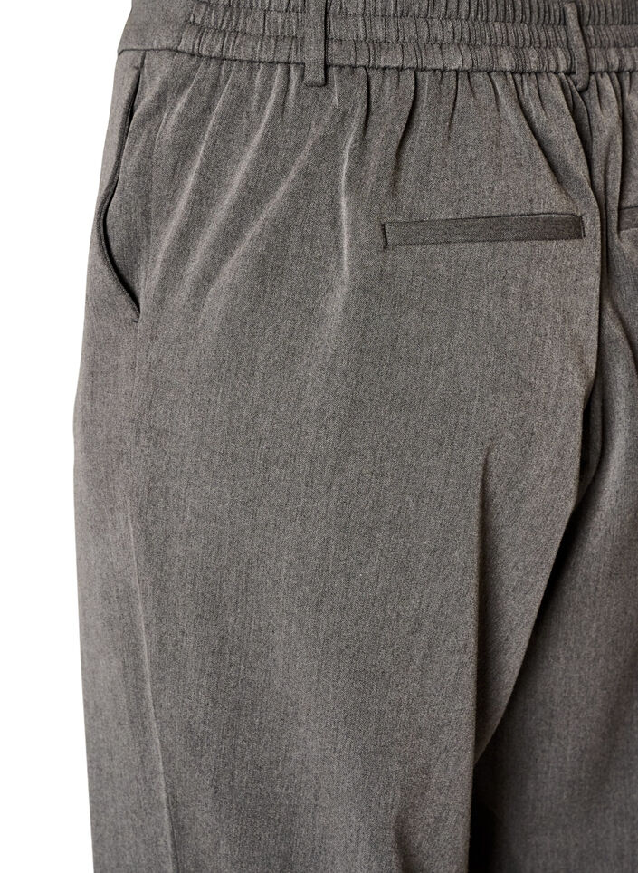 Hoch taillierte Anzughose mit gerader Passform, Grau, Packshot image number 3