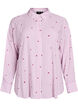 Chemise de nuit &agrave; rayures et c&oelig;urs, Rose, Packshot image number 0