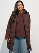 Gilet long avec capuche et poches, Marron, Model image number 2