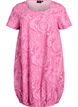 Robe en coton imprimé à manches courtes, Rose, Packshot image number 0