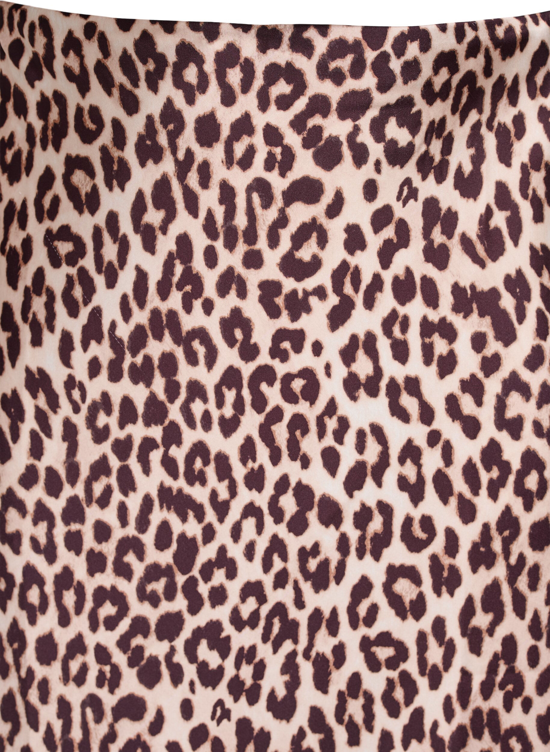 Zizzi Jupe midi en satin, Marron, Packshot image number 2