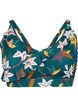 Soutien-gorge de bikini &agrave; fleurs avec d&eacute;tails &agrave; volants, Vert, Packshot image number 0