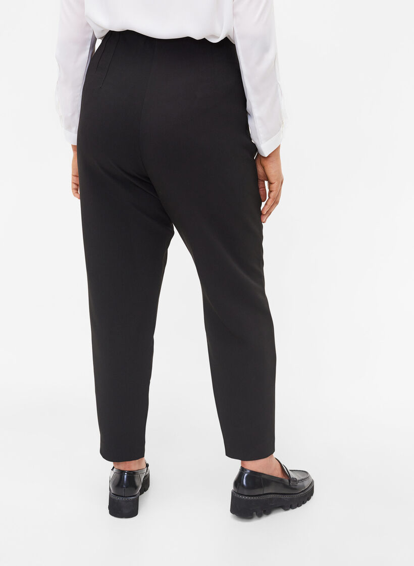 Klassische Hose mit hoher Taille, Schwarz, Model image number 1