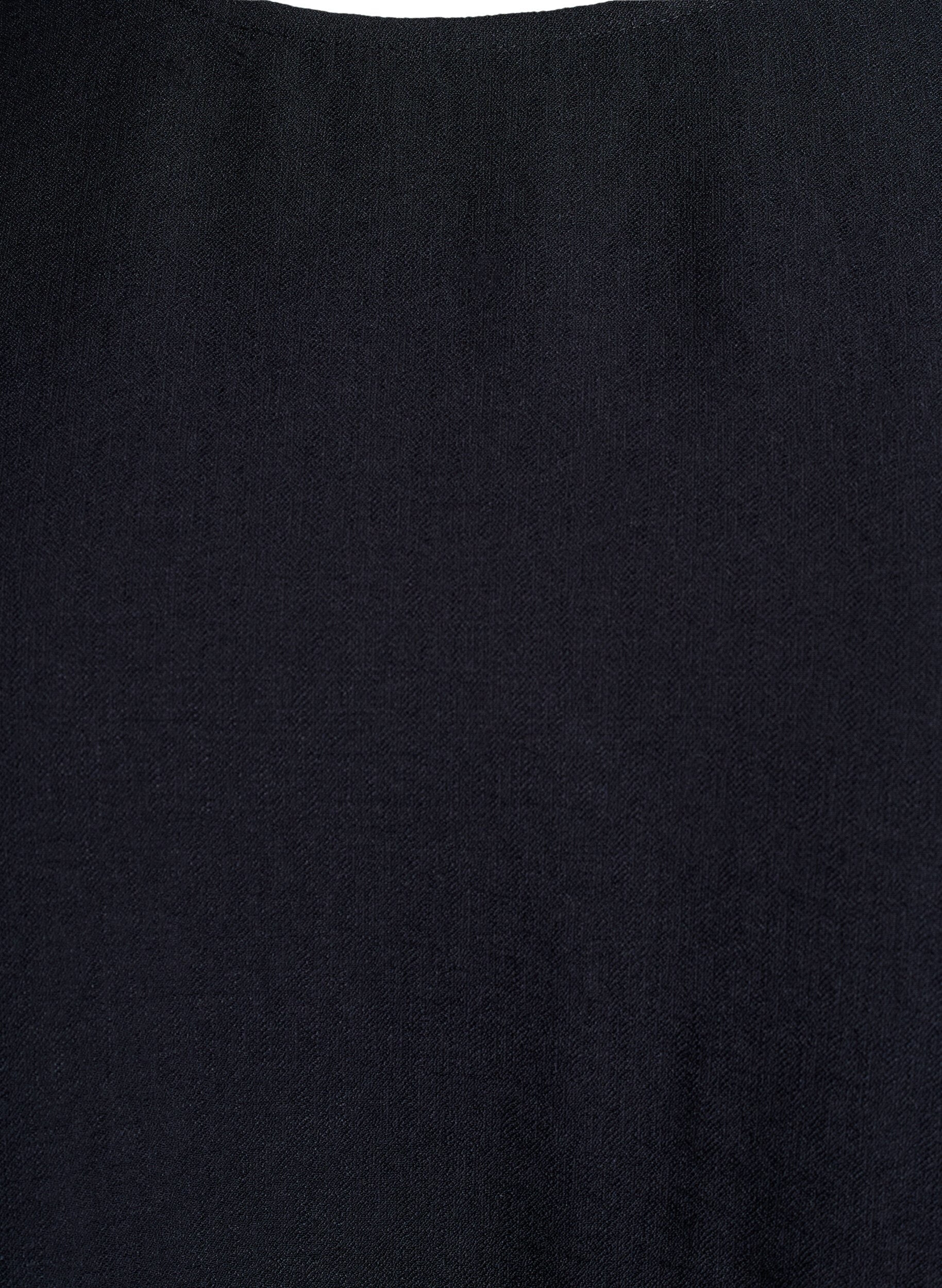 Zizzi Chemisier en viscose &agrave; manches mi-longues, Noir, Packshot image number 2