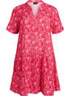 Robe courte &eacute;vas&eacute;e en mousseline de coton, Rouge, Packshot image number 0