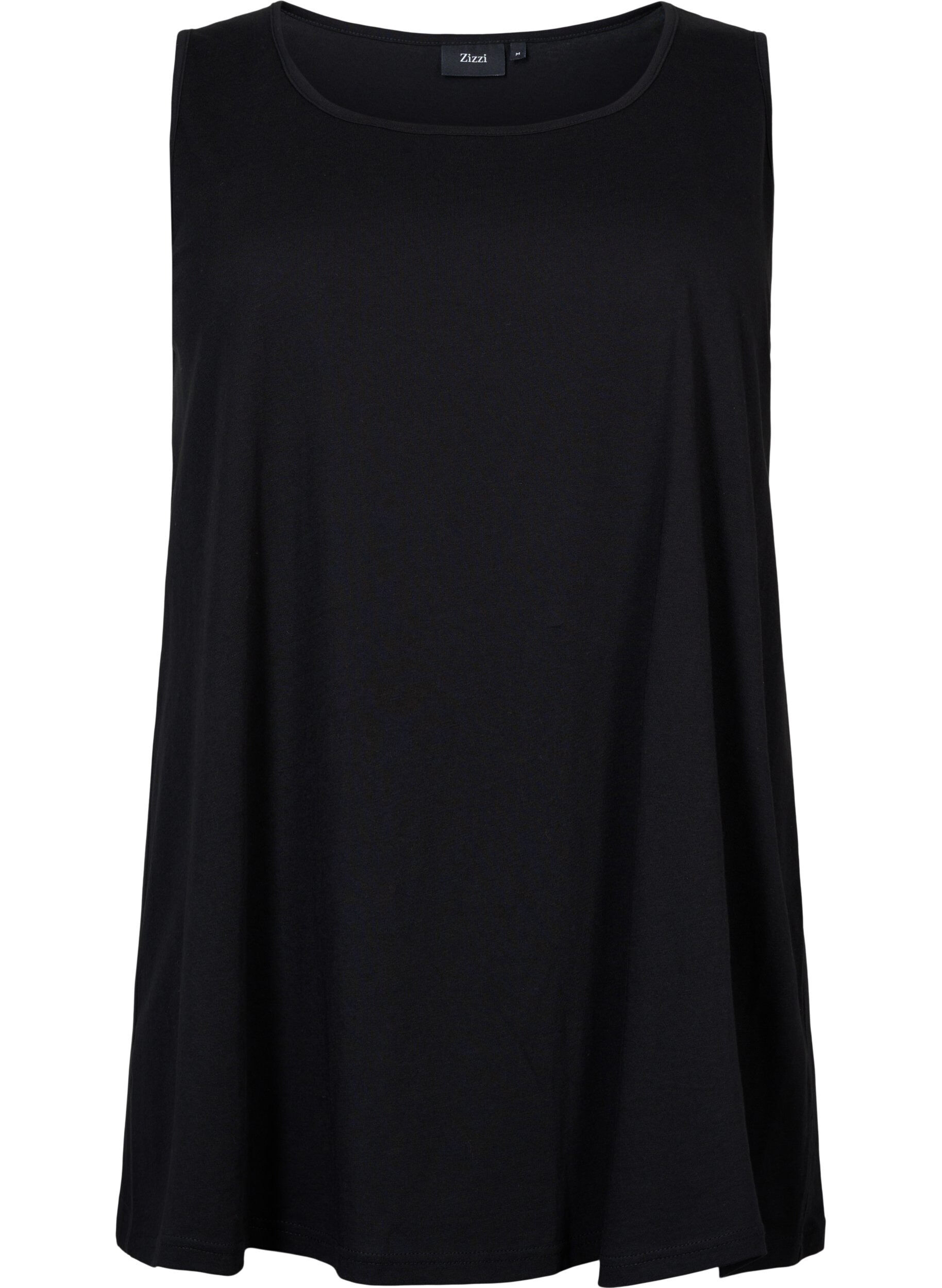 ZizziTop aus Baumwolle mit A-Linie, Schwarz, Packshot image number 0
