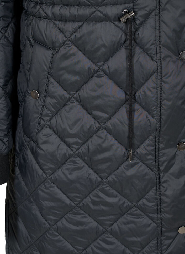Leichte Steppjacke mit Kapuze, Black, Packshot image number 3