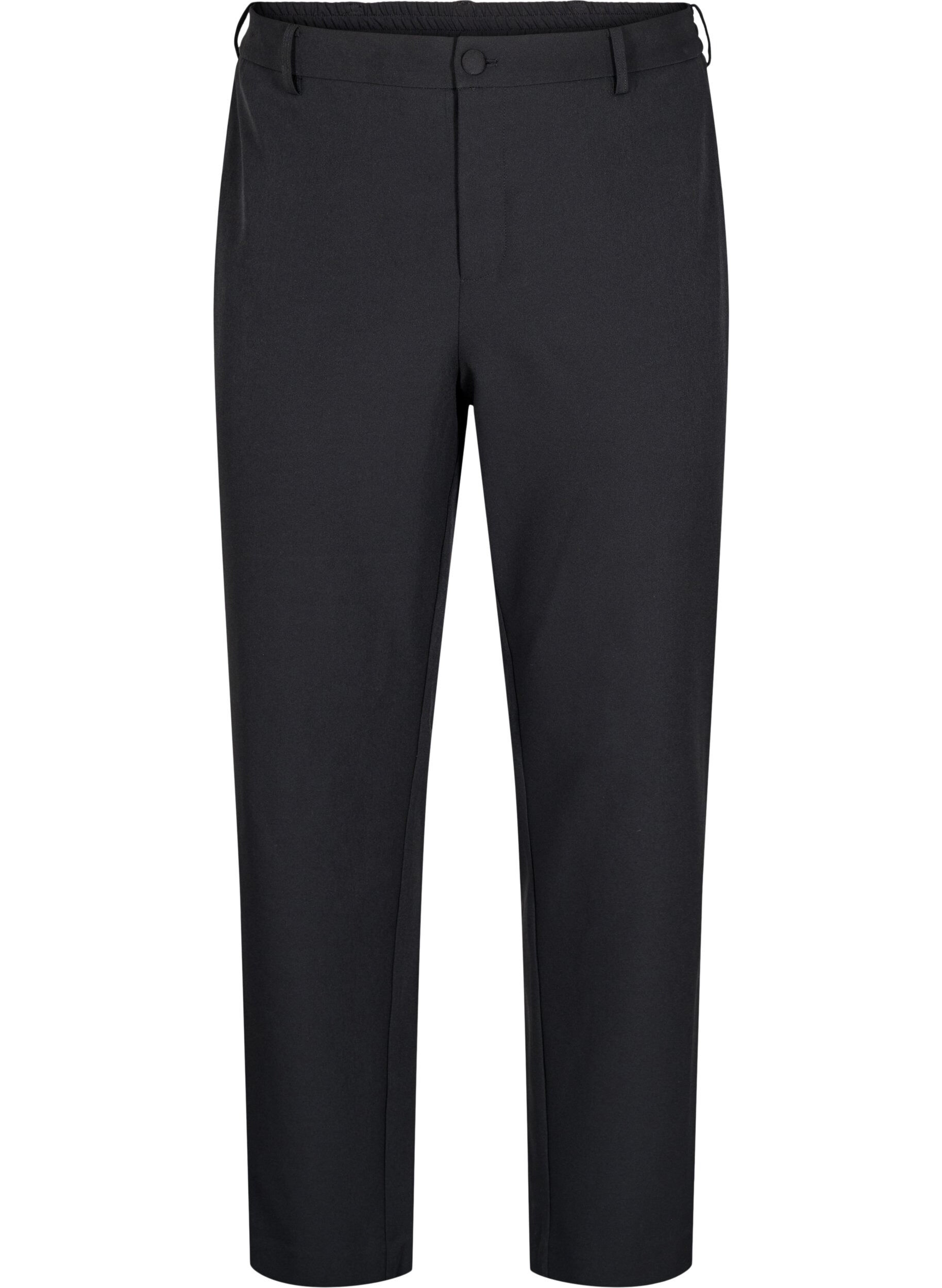 Zizzi Pantalon avec poches et jambe droite, Black, Packshot image number 0