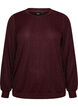 Blouse avec texture verticale et fils scintillants, Bordeaux, Packshot image number 0