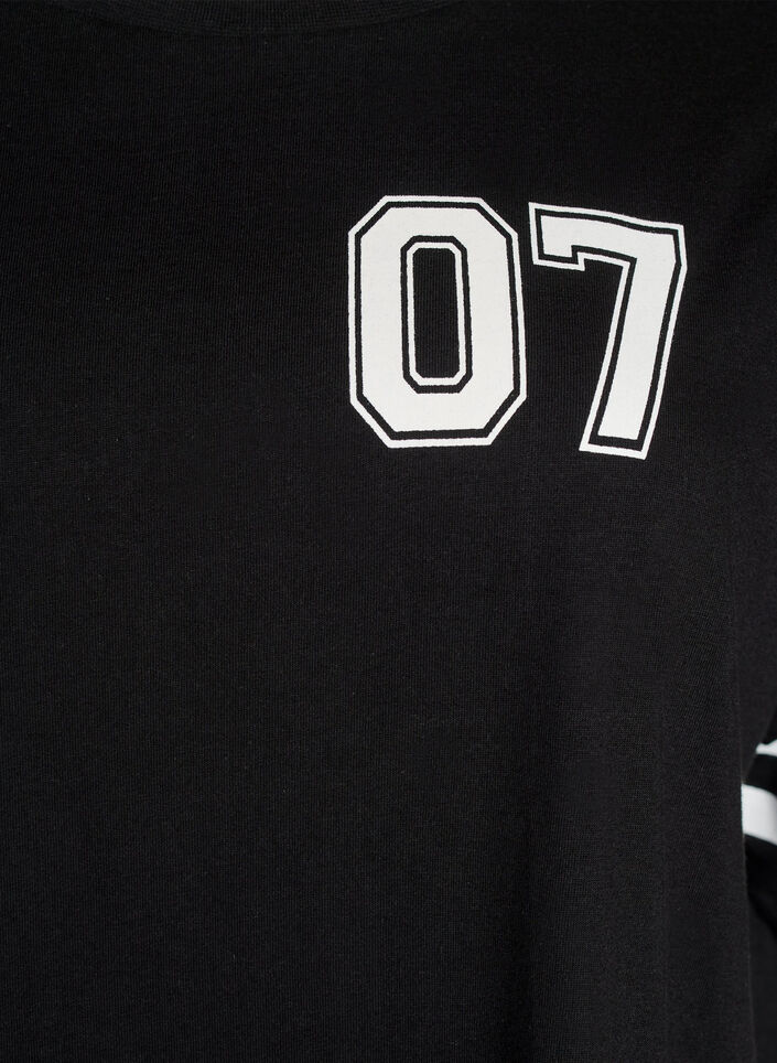 Sportliches T-Shirtkleid aus Baumwolle, Schwarz, Packshot image number 2