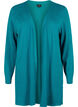 Gestrickter Cardigan mit Schlitz und Rippe, Deep Lake Mel. , Packshot image number 0