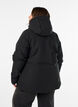 Veste d'hiver avec capuche et taille ajustable, Noir, Model image number 2