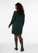 Robes tricot&eacute;es en m&eacute;lange coton-viscose, Vert, Model image number 2